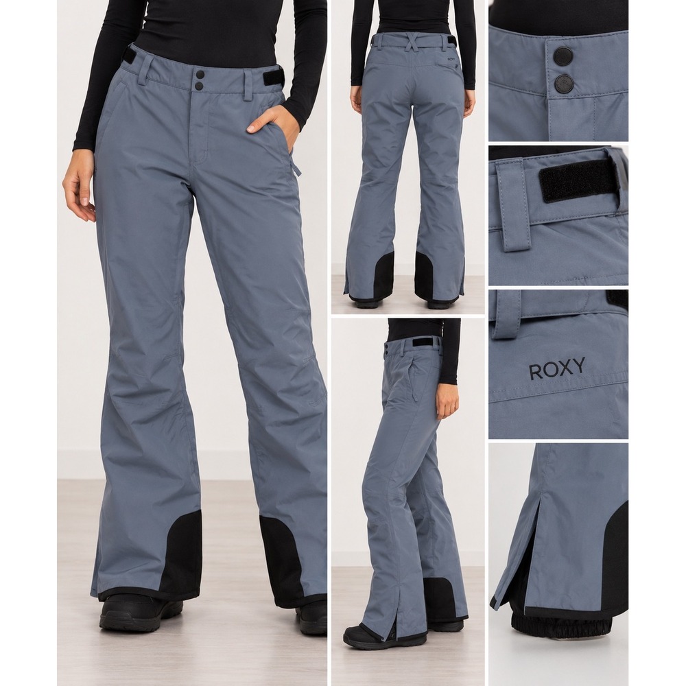 Roxy DryFlight 10K/3K Women's Snow Pants Blue Gray Size Medium Ski Snowboard